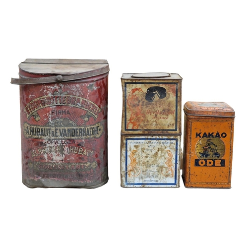 1072 - Advertising - mixed quantity of advertising tins to include Gumpert’s Devil’s Food Tins x2, Kakao Od... 