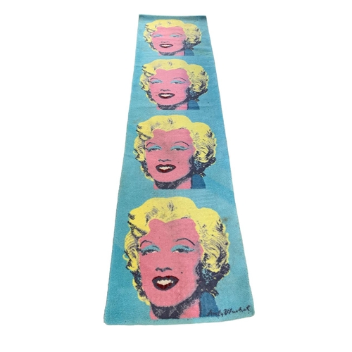 1375 - Andy Warhol 'Marilyn In Blue' limited edition runner rug, official Axminster woven rug with C.O.A fr... 