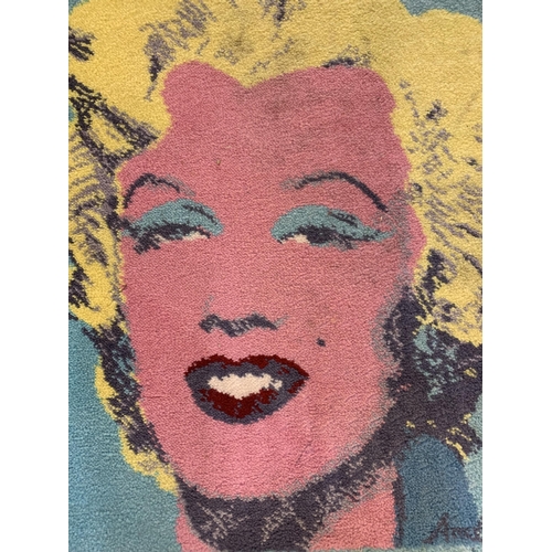 1375 - Andy Warhol 'Marilyn In Blue' limited edition runner rug, official Axminster woven rug with C.O.A fr... 