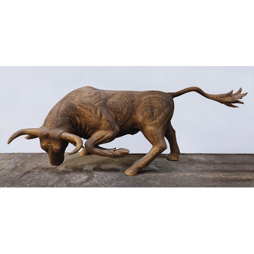 1391 - Bill Prickett (b. 1965) - 'Bull', full size good quality layered plywood sculpture, took over 500 ho... 