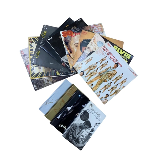 403 - Assortment of Elvis Presley related records to include singles, LP's and 78's, together with CD box ... 