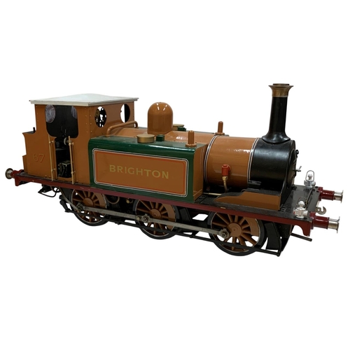 511 - Exceptional museum quality scratch built steam locomotive train, featuring the London, Brighton & So... 