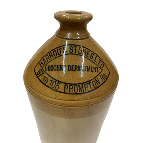 322 - Harrods Stores Ltd Grocery Department glazed stoneware flagon, H 33cm