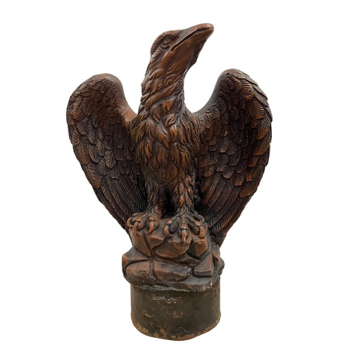 542 - Group of collectables to include a 19th century lead cherub candlestick, Eagle doorstop, carved frui... 