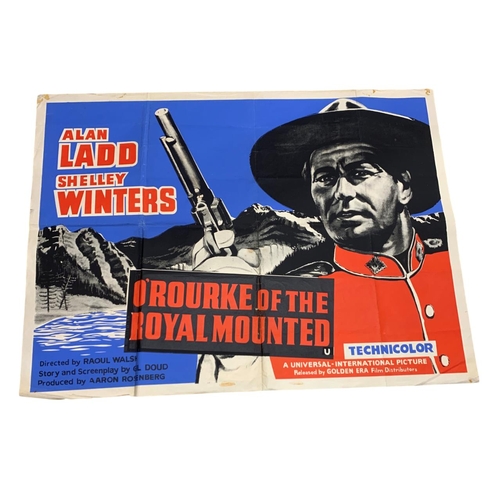 614 - Original O'Rourke Of The Royal Mounted/Saskatchewan 1954 promotional film poster, featuring Alan Lad... 