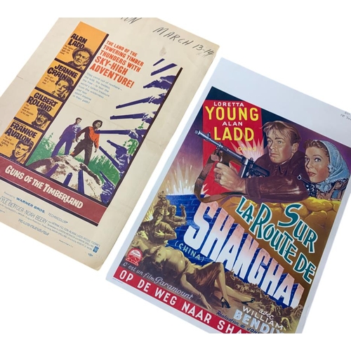 623 - Quantity of vintage film posters featuring Alan Kidd, to include The Badlanders, Guns Of The Timberl... 