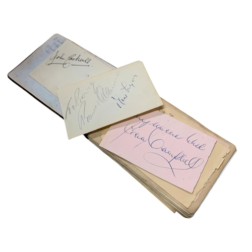 627 - Vintage 1940's film stars and performers autograph book, approx 50 signatures, to include Julie Wils... 