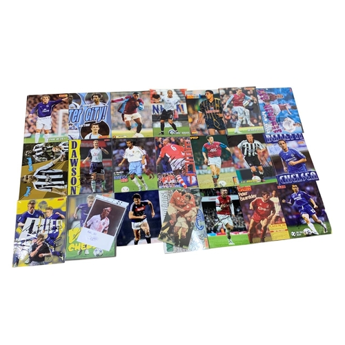 641 - Quantity of football autographs to include Terry Butcher, Peter Beardsley, Gareth Southgate, Des Wal... 