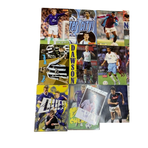 641 - Quantity of football autographs to include Terry Butcher, Peter Beardsley, Gareth Southgate, Des Wal... 