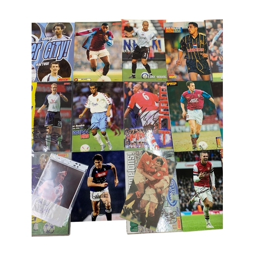 641 - Quantity of football autographs to include Terry Butcher, Peter Beardsley, Gareth Southgate, Des Wal... 