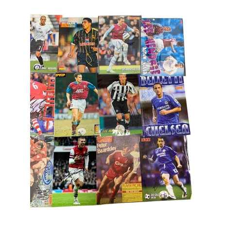 641 - Quantity of football autographs to include Terry Butcher, Peter Beardsley, Gareth Southgate, Des Wal... 