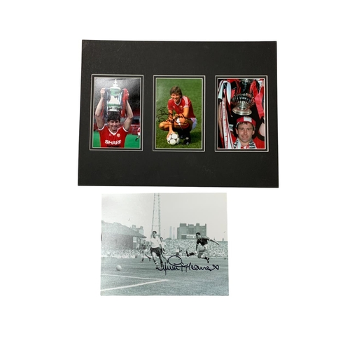 626 - Football - Collection of football autographs mounted on card to include David Beckham, Stanley Matth... 