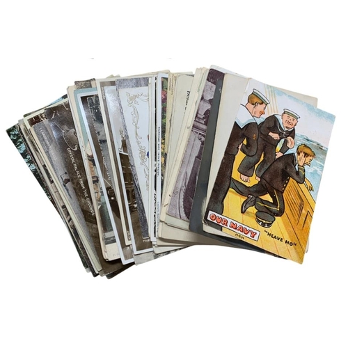 635 - Very large collection of antique and vintage postcards to include hand drawn, portrait, comical and ... 