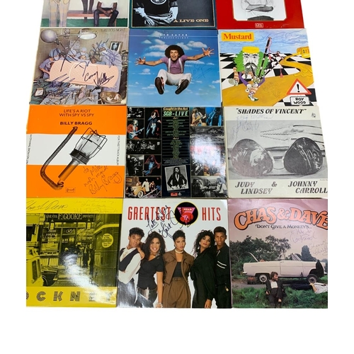 639 - Quantity of signed mix genre vinyl to include I Am Kloot, Three Dog Night, Don Johnson, Loudon Wainw... 