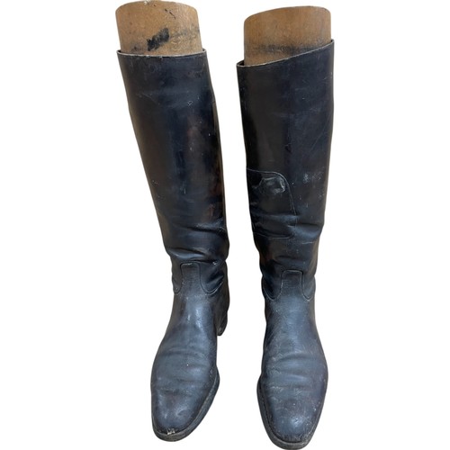 546 - Millett's of Croydon brown leather riding boots complete with trees