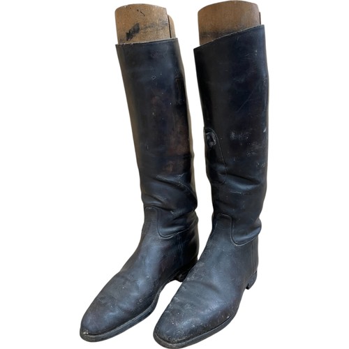 546 - Millett's of Croydon brown leather riding boots complete with trees