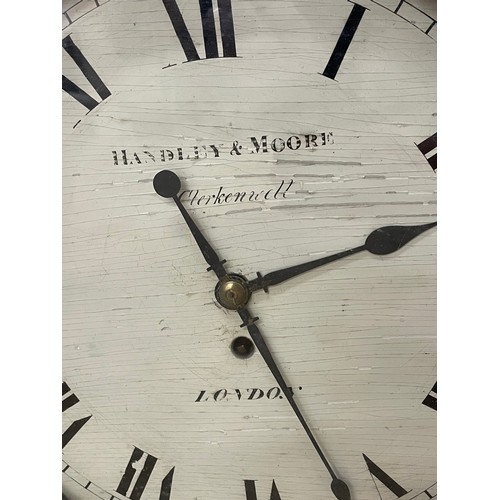 202 - Handley & Moore of Clerkenwell, London - early 19th century mahogany dial wall clock with single fus... 