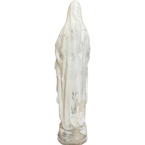 1462 - Plaster statue of praying Madonna, H 85cm