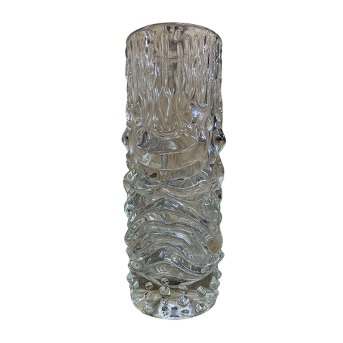 344 - Frantisek Peceny 'Dragons Head' clear glass vase for Hermanova Hut, H 26cm