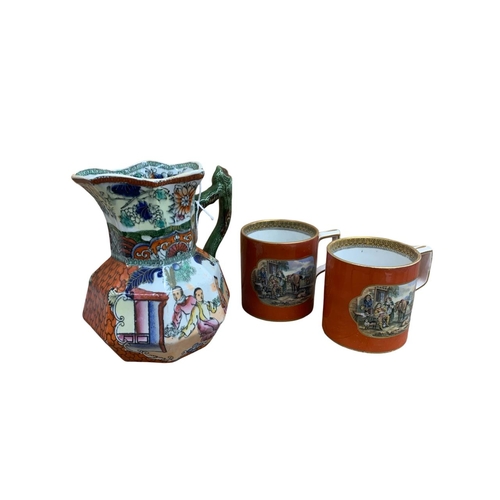 349 - Mixed quantity of antique and later English ceramics to include Pearlware tazza, Dick Turpin Staffor... 