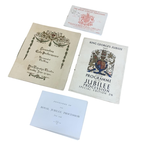 645 - Mixed quantity of Coronation ephemera to include 1897 Jubilee Procession programmes and an assortmen... 