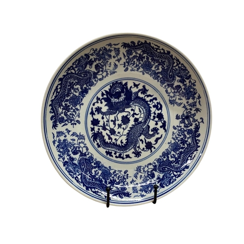 287 - Quantity of Chinese blue and white porcelain, the oval bowl with open work on the wall, painted with... 