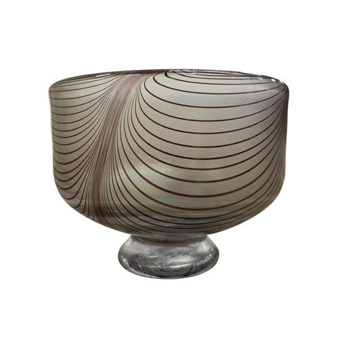 387 - Good Loetz glass pedestal dish, with mottled design, 9cm high