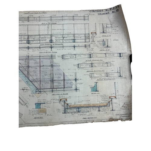 552 - Two early 20th century hand drawn cloth bound railway plans for G.W.R and L&N.W.R, to include recons... 