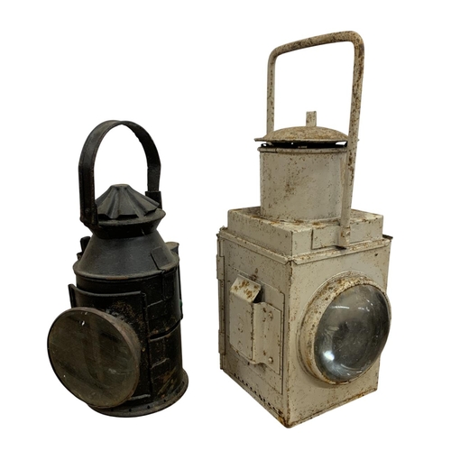 516 - Quantity of vintage railway lanterns to include AS & Co and British Rail example, largest H 46cm (5)