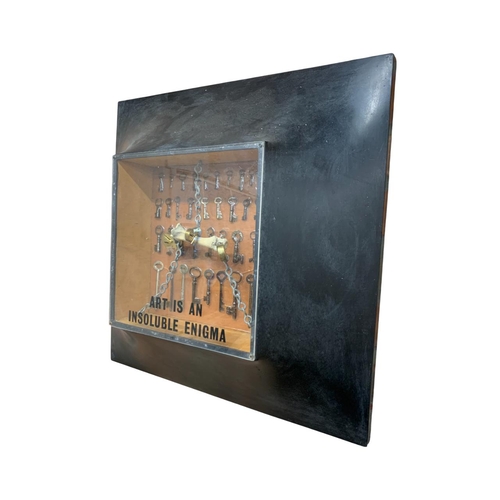 1561 - Derek Carruthers (1935-2021) Art Is An.. Insoluble Enigma, 3D mixed media in perspex case, each piec... 