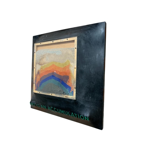 1567 - Derek Carruthers (1935-2021) Art Is An.. Accumulation, 3D mixed media in perspex case, utilising a q... 