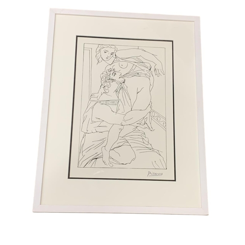 1572 - Pablo Picasso (1881-1973, Spanish) - Cinesias and Myrrhine, lithograph print, 51cm x 35cm, framed