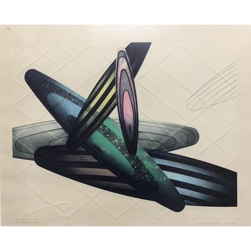 1575 - Arichi Yoshito (b.1949) Spacetime 18, aquatint print, signed and numbered 14/40, 65cm x 40cm, framed