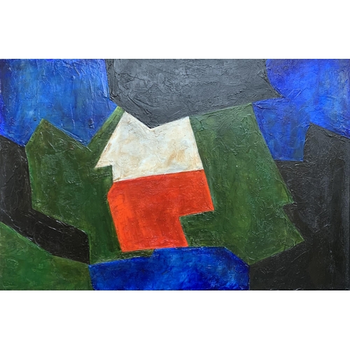 1590 - Follower of Serge Poliakoff (1900-1969) abstract composition, oil on board, produced by a student of... 