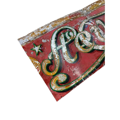 1042 - Fred Fowle (1914-1983) Very large vintage 'Stevens' dodgems hand painted fairground running board, h... 