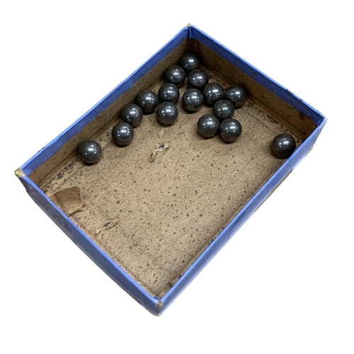 528 - Corinthian model 21S wooden bagatelle board, having original push stick and metal balls, 77cm x 39cm