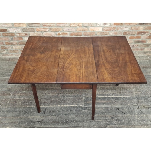 1217 - Georgian mahogany drop leaf dining table, H 70cm x W 147cm x D 106cm