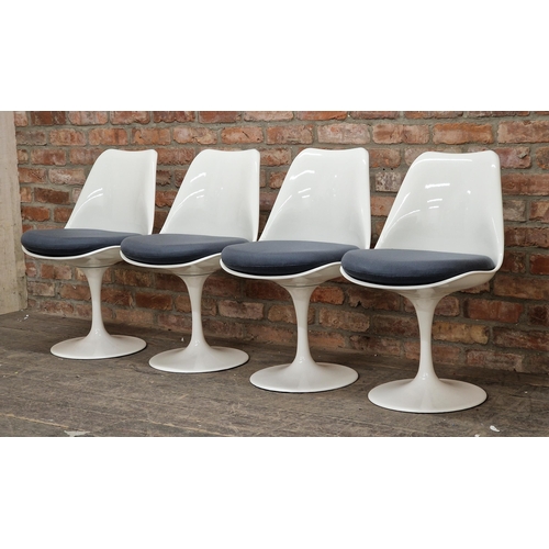 1279 - Rudi Bonzanini - Set of four mid century 'Tulip' chairs, H 79cm (4)