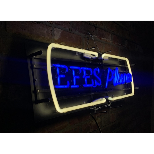 1047 - Advertising - 'Efes Pilsner' neon wall hanging sign, 95cm x 33cm