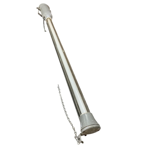 1165 - Vintage explosion proof aluminium industrial fluorescent ceiling light, L 95cm