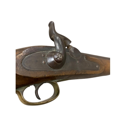 239 - 18th century Georgian flintlock pistol, having original ramrod, L 40cm