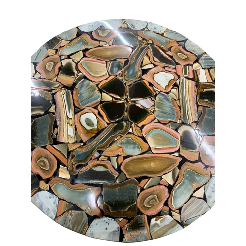 1095 - Natural History - Exceptional polychrome jasper specimen circular table top, D 59cm