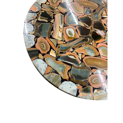 1095 - Natural History - Exceptional polychrome jasper specimen circular table top, D 59cm