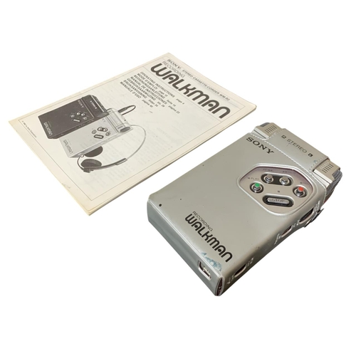 587 - Sony Walkman stereo cassette-corder WM-R2, to include protective case and instructions