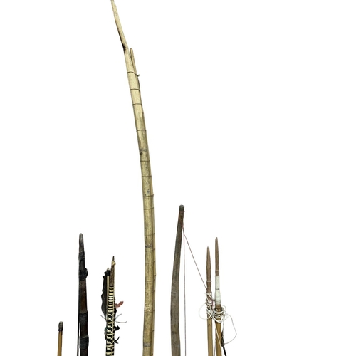 294 - Quantity of Oceanic tribal bows and arrows, from the Kanak people of the New Caledonia region of Pap... 