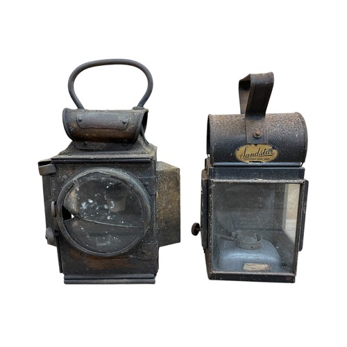 518 - Quantity of vintage railway lanterns to include C&M Polkey and Lucas examples, largest H 33cm (10)