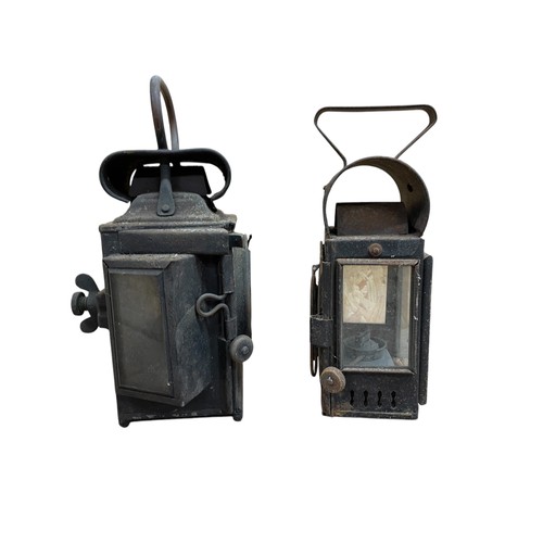 518 - Quantity of vintage railway lanterns to include C&M Polkey and Lucas examples, largest H 33cm (10)