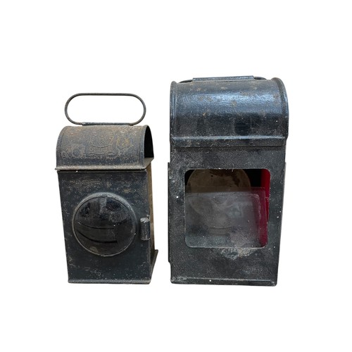 518 - Quantity of vintage railway lanterns to include C&M Polkey and Lucas examples, largest H 33cm (10)