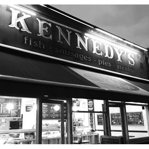 1061 - Original Brilliant Signs Co 'Kennedy 18a' shop front sign, reclaimed from one of the famous Kennedy'... 