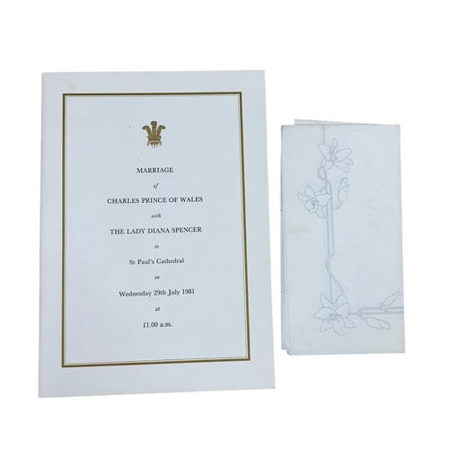 191 - Something quite remarkable - The complete Wedding Stationery for Charles, Prince of Wales and Lady D... 